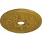 Ekena Millwork Rose and Ribbon Ceiling Medallion (Canopies up to 4"), 23 5/8"OD x 4"ID x 1 1/2"P, Pharaohs Gold CM23ROPGS - alternate 2